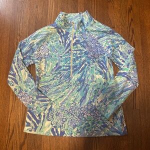 BNWOT Lilly Pulitzer Skipper Popover in the "Blue Haven Hey Hey Soleil"